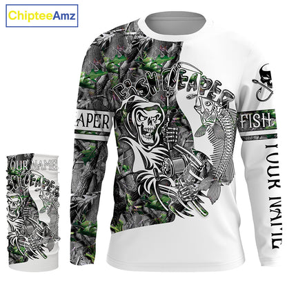 Fish reaper fishing camouflage UV long sleeve shirts Custom fishing apparel NQS2519