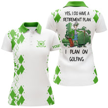 Load image into Gallery viewer, Womens golf polos shirts custom I have retirement plan on golfing, Mother day gift for mom| Multicolor NQS5296