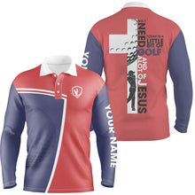 Load image into Gallery viewer, Mens golf polo shirts custom name All I need today is a little bit of golf and a lot of Jesus NQS5022