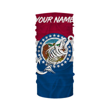 Load image into Gallery viewer, MO Missouri Fishing Flag Fish hook skull Custom sun protection fishing shirts for men, women, kid NQS3397
