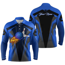Load image into Gallery viewer, personalized bowling shirt for men – custom name design side view