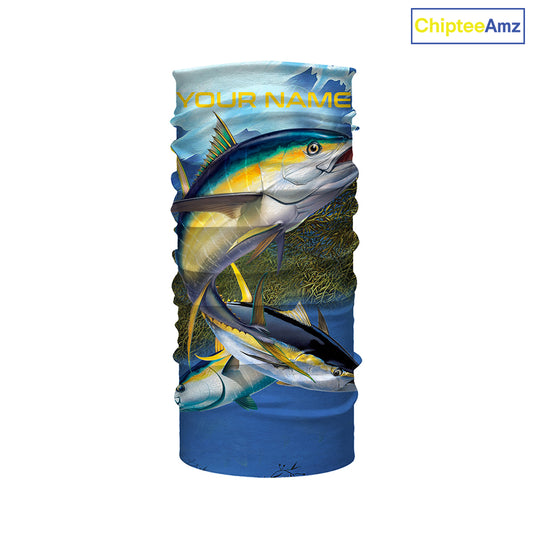 Tuna fishing blue deep sea Custom UPF fishing Shirts jersey, custom fishing shirts with hood NQS3216