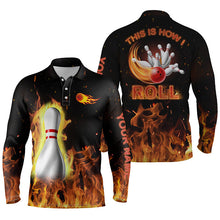 Load image into Gallery viewer, personalized bowling shirt for men – custom name design side view