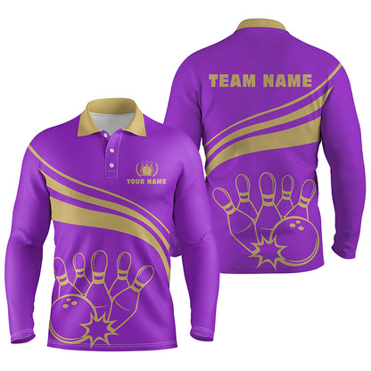 personalized bowling shirt for men – custom name design side view