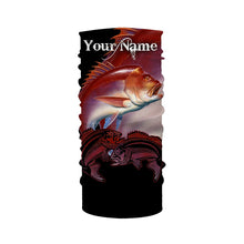 Load image into Gallery viewer, Red snapper Fishing game fish Customize Name UV protection quick dry UPF 30+ long sleeves fishing shirts NQS2729