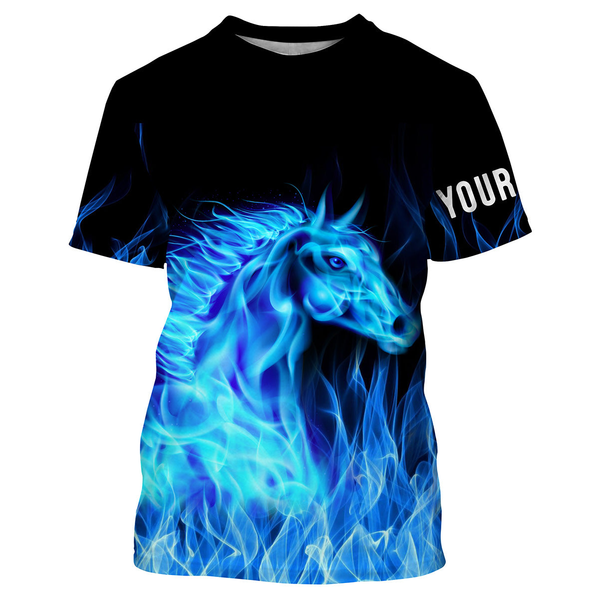 Blue fire horses Custom Horse Shirts personalized equestrian clothing, gifts for horse lovers NQS3278
