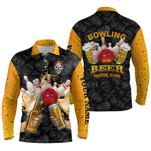Load image into Gallery viewer, personalized bowling shirt for men – custom name design side view