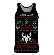 Load image into Gallery viewer, Deer hunter Merry huntmas custom funny ugly Christmas sweatshirt all over printed shirts, hunter gift NQS4174