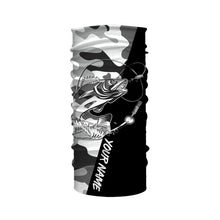 Load image into Gallery viewer, Ice fishing walleye winter camo custom name sun protection long sleeve fishing shirts, walleye jerseys NQS3838