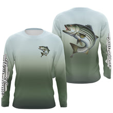 Load image into Gallery viewer, Striped Bass fishing Custom sun protection long sleeve fishing jersey, Striper fishing shirts NQS4050