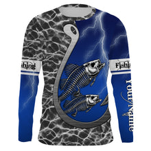 Load image into Gallery viewer, Bass fishing fish reaper fish hook fish skull Custom Name 3D All over Printed UV Protection Shirts NQS4065