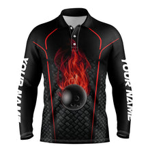 Load image into Gallery viewer, Bowling Shirt For men custom polo Bowling Jersey 3D Bowling Team Shirt For men | Red NQS6769