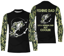 Load image into Gallery viewer, Bass Fishing Dad Like A Normal Dad But Cooler Custom Fishing Shirts Gift For Father's day NQS352