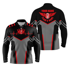 Load image into Gallery viewer, personalized bowling shirt for men – custom name design side view