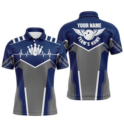Custom bowling shirt for men – personalized team jersey front view