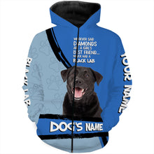Load image into Gallery viewer, Black Labs Custom Name 3D All over printed Shirt, Cute Labrador Retriever Dog Funny Dog Saying shirt, Personalized Gift FSD3088