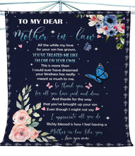 Load image into Gallery viewer, To Mother in law blanket I appreciate All you do gifts for mother in law - FSD1293