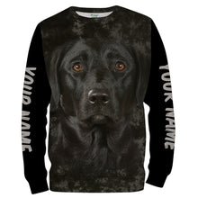 Load image into Gallery viewer, Black Lab Face Custom name 3D All over printed Shirts Personalized labrador retriever dog lovers gifts FSD2388