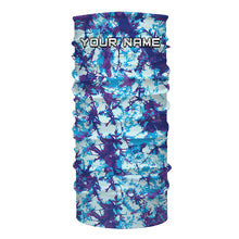 Load image into Gallery viewer, Violet and blue Tie Dye Custom printed Shirt, Blue performance UV protection Fishing shirt FSD3363