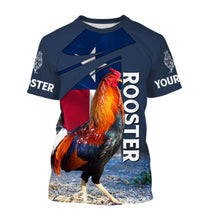 Load image into Gallery viewer, Rooster Texas Flag Custom Name 3D All Over Printed Shirts, Hoodie - Rooster Lovers Gifts Idea FSD2613