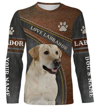 Load image into Gallery viewer, Yellow Labrador Custom Name 3D Full print Shirts, Retriever Dog Labs Lover Shirt, Personalized Gifts FSD3116