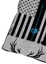 Load image into Gallery viewer, Fishing rod hunting rifle American flag Fleece blanket Hunting Fishing gift ideas - FSD1239
