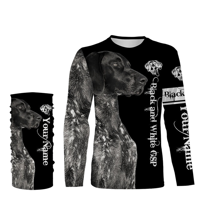 Black German Shorthaired Pointer 3D All Over Printed Shirts, Hoodie Custom Gifts for GSP Dog Lovers FSD3604