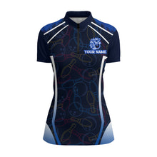 Load image into Gallery viewer, Custom Bowling Shirt for Women, Funny Blue Bowling Jersey Your Ball Will Be Right Back Quarter-Zip NBZ172