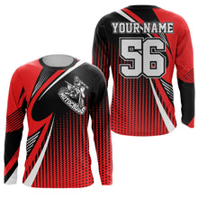 Load image into Gallery viewer, Custom Motocross Jersey Youth Men UPF30+ Red Dirt Bike Shirt MX Racing Off-road Riding Motorcycle NMS1413