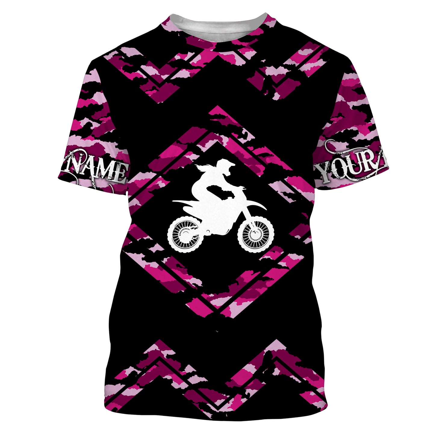 Pink Camo Girl Motocross Jersey Personalized Female Rider Shirt Motorcycle Women Jersey| NMS496