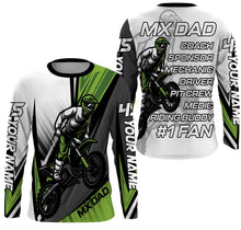 Load image into Gallery viewer, MX Dad Riding Jersey UV Personalized Biker Dad Shirt Motocross Racing Father's Day Gift for Dad Rider| NMS514