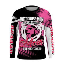 Load image into Gallery viewer, Motocross Mom Personalized Jersey UPF30+ Pink Dirt Bike Mom Racing Shirt Mother's Day Gift NMS1386