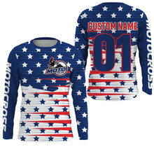 Load image into Gallery viewer, Patriotic Motocross Jersey UPF30+ Personalized Kid&amp;Adult Dirt Bike Racing Shirt Off-road Motorcycle| NMS616