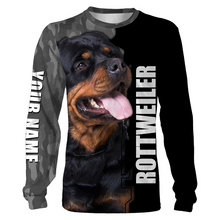 Load image into Gallery viewer, Personalized Love Rottweiler Hoodie Long Sleeve| Rottweiler Shirt for Rottweiler Lover Dog Lover Gift JTSD277