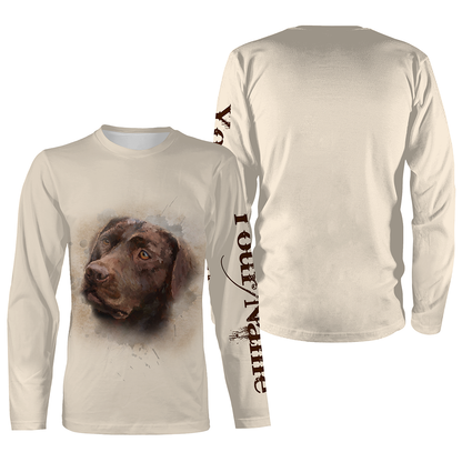 Chocolate Labrador Retriever Shirt| Custom Kid Adult Shirt 3D Chocolate Lab Owner Shirt Labrador Lover JTSD347