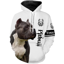 Load image into Gallery viewer, Love Pitbull Long Sleeve Hoodie| Custom Pitbull Shirt for Pitbull Dad, Pitbull Lover| JTSD241