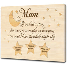 Load image into Gallery viewer, Personalized Canvas| Mum- Whole Night Sky Custom Children's Name Canvas Wall Art| Birthday Gifts for Her, Mother, Mom T171