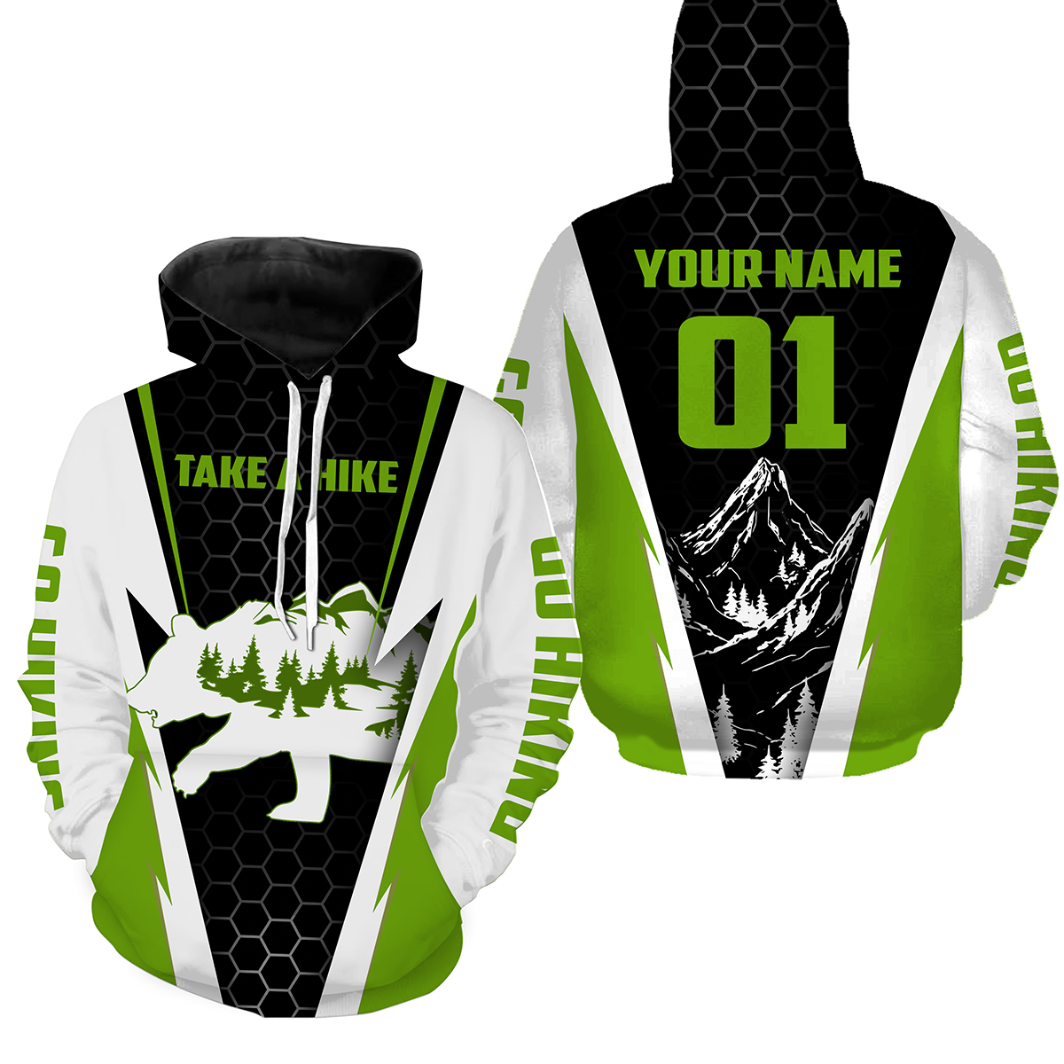 Personalized Mountain Hiking Sport Jerseys, Hiking Long Sleeve Tournament Shirts Take A Hike UV Hiking Shirt| SP31
