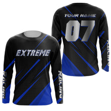 Load image into Gallery viewer, Custom Motocross Jersey Blue UPF30+ Extreme Dirt Bike Shirt Men Women Kid MX Off-Road Motorcycle PDT547