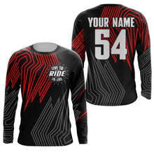 Load image into Gallery viewer, Kid&amp;Adult Dirt Bike Jersey UPF30+ Custom Motocross Shirt Live To Ride MX SX Off-Road Long Sleeve PDT511