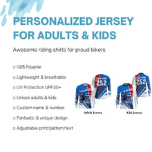 Load image into Gallery viewer, Personalized Motocross Jersey UPF30+ I'D Risk The Fall to Fly, Dirt Bike MX Racing Shirt NMS1166
