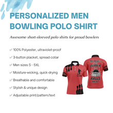 Load image into Gallery viewer, Funny Men Polo Bowling Shirt, My Mind's in The Gutter But My Balls Aren't, Custom Bowler Team Jersey NBP24