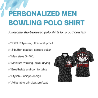 Grab Your Balls Funny Men Polo Bowling Shirt, Personalized Short Sleeves Bowlers Jersey NBP39