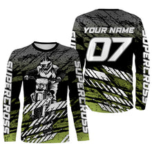 Load image into Gallery viewer, Supercross Jersey Custom Number &amp; Name Tire Track Motorcycle Riding Shirt Off-Road Dirt Bike Racing| NMS541