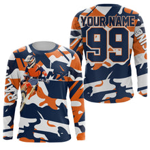 Load image into Gallery viewer, Personalized Motocross racing jersey kids men women UV camo dirt bike off-road motorcycle shirt PDT134