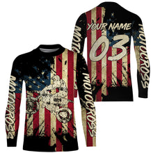 Load image into Gallery viewer, Motocross Racing Jersey UPF30+ Anti UV Personalized American Riding Shirt Patriotic Motorcycle Rider NMS483