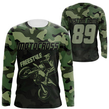 Load image into Gallery viewer, Camo Motocross Jersey Freestyle Personalized UPF30+ Adults &amp; Kid Dirt Bike FMX Race Riders Motorcycle| NMS686