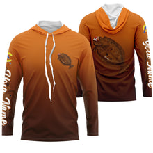 Load image into Gallery viewer, Flounder fishing custom name with angry Flounder ChipteeAmz's art UV protection shirts AT016
