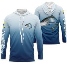 Load image into Gallery viewer, Salmon fishing custom name with funny Salmon ChipteeAmz's art UV protection shirts AT027