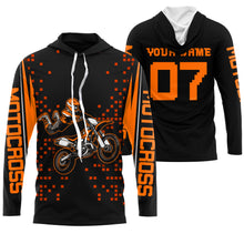 Load image into Gallery viewer, Custom Motocross jersey UPF30+ kid&amp;adult orange dirt bike racing off-road motorcycle riders| NMS883